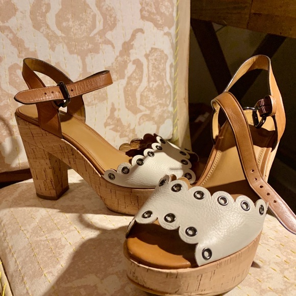 Coach “April” Leather Platform Sandals - Picture 5 of 16